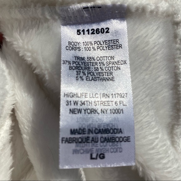 GAIAM White Velour Crewneck Sweater Size L - Picture 3 of 8